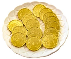 Gold $1 Milk Chocolate Coins