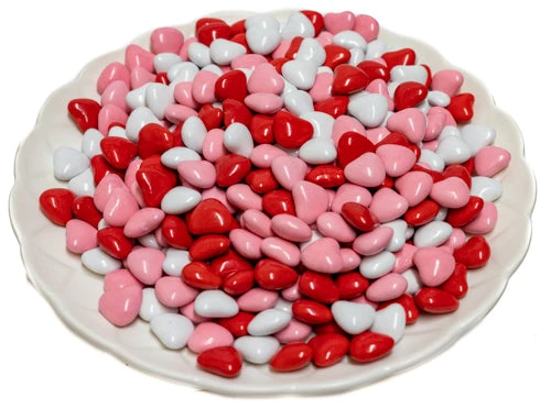 Candy Shell Red, Pink And White Chocolate Hearts 1kg - Image 2