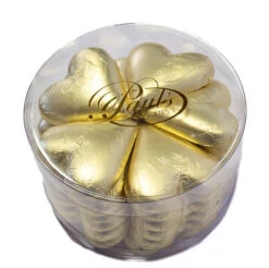Hearts - Milk Chocolate Hearts In Gold Foil 30g Tub