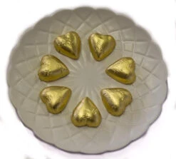 Hearts - Milk Chocolate Hearts In Gold Foil 1kg