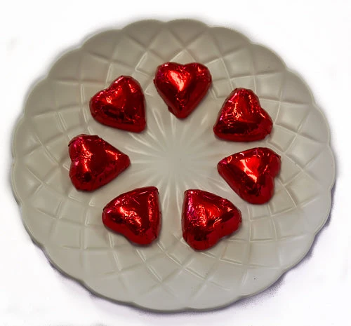 Hearts - Milk Chocolate Hearts In Red Foil 350g