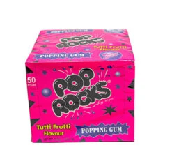 Pop Rocks Box - Bubble Gum - Tutti Frutti Flavour