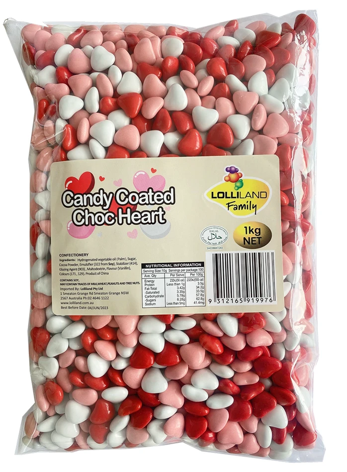 Candy Shell Red, Pink And White Chocolate Hearts 1kg - Image 4