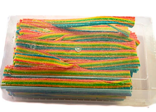 Rainbow Sour Straps - Tub 1.2kg - Image 2