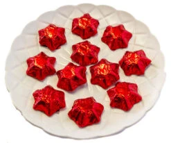 Stars - Chocolate Foil Stars - Red